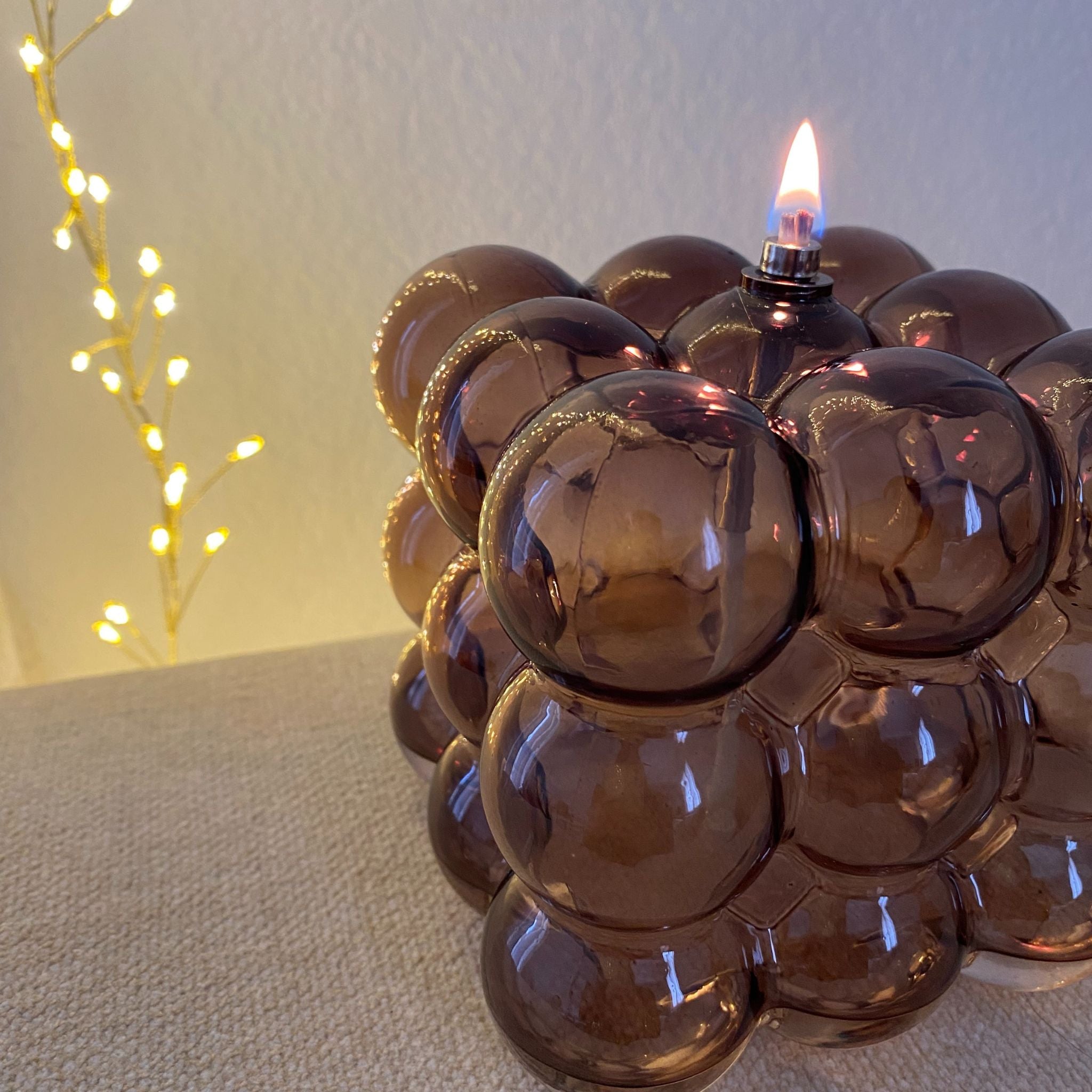 Bougie à l'huile bulles