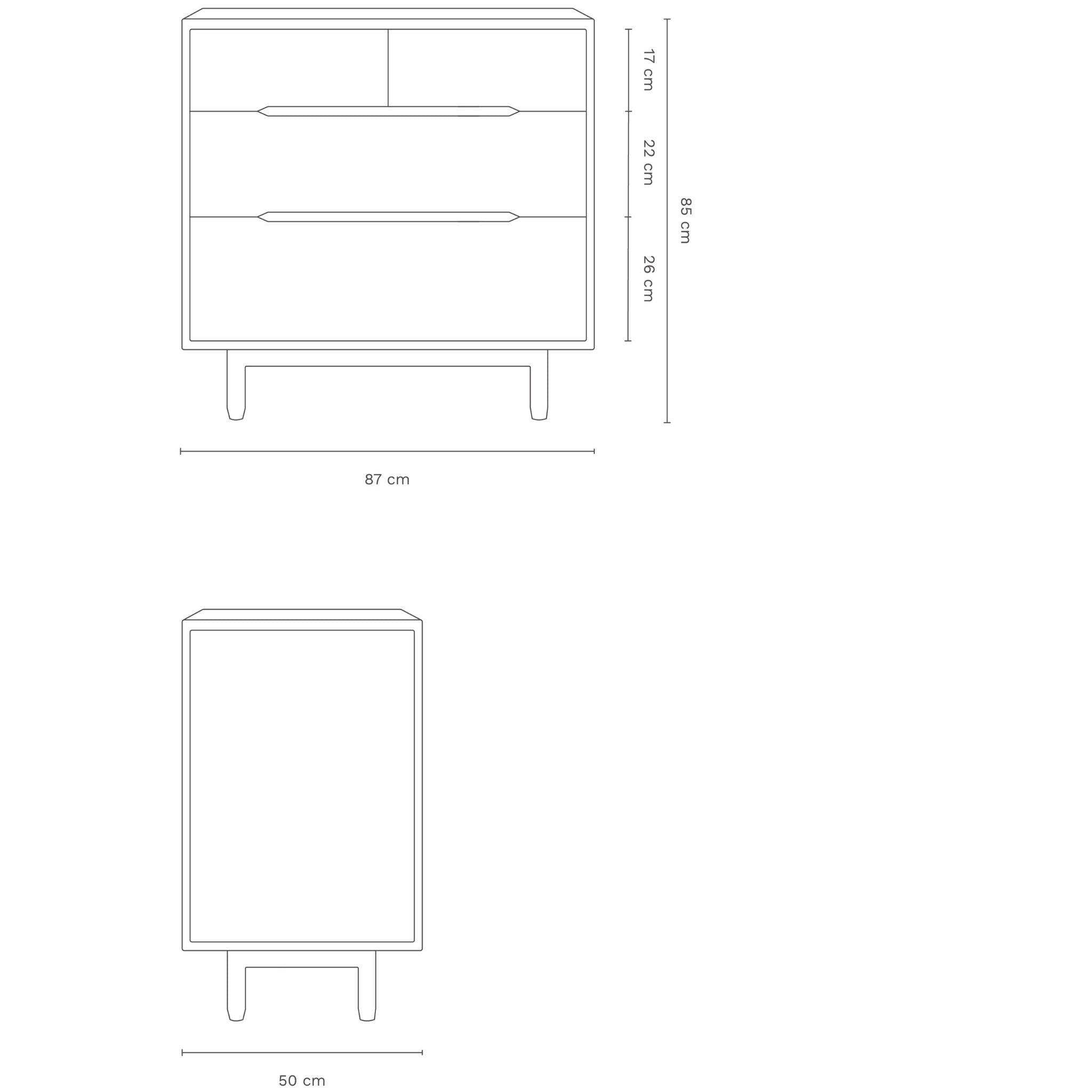 Commode en chêne massif Pure