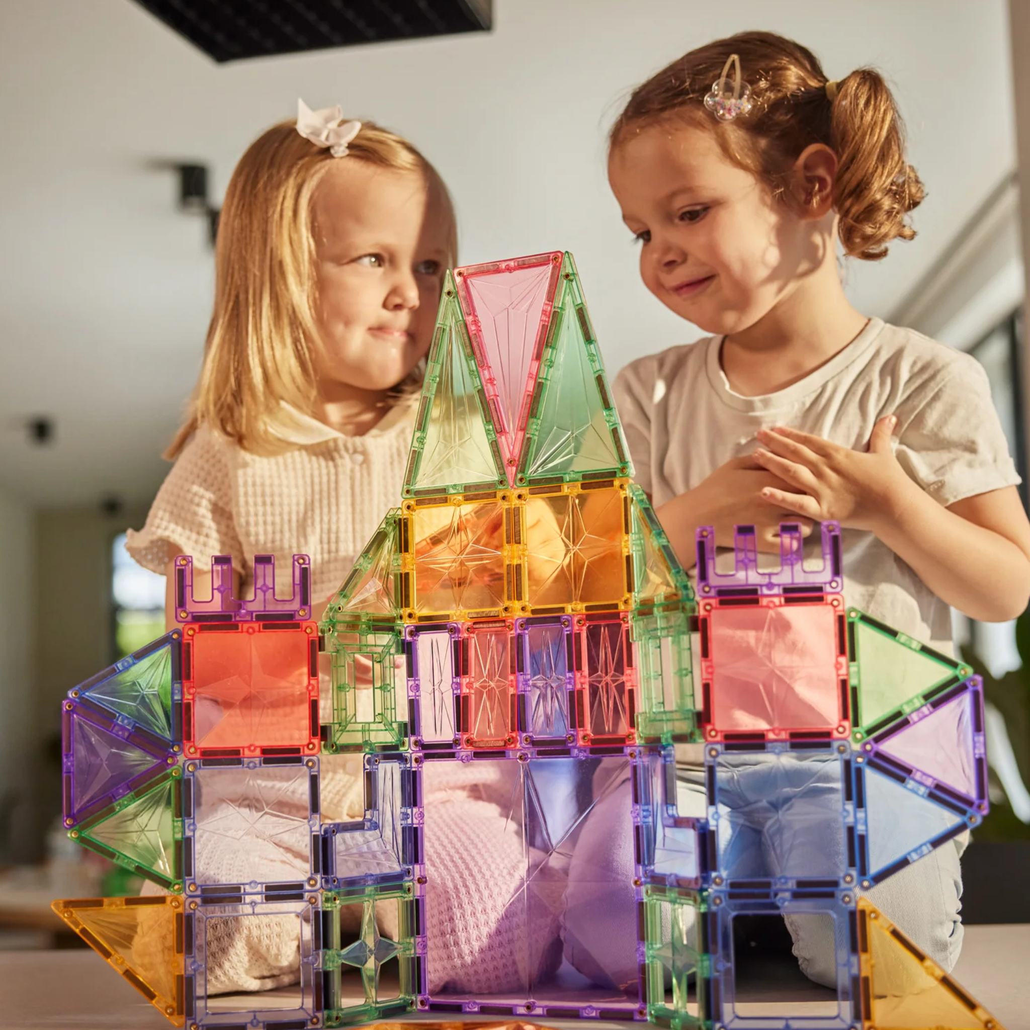Blocs de construction magnétique Cleverclixx | Petite Pack Pastel Colour 36 Pièces