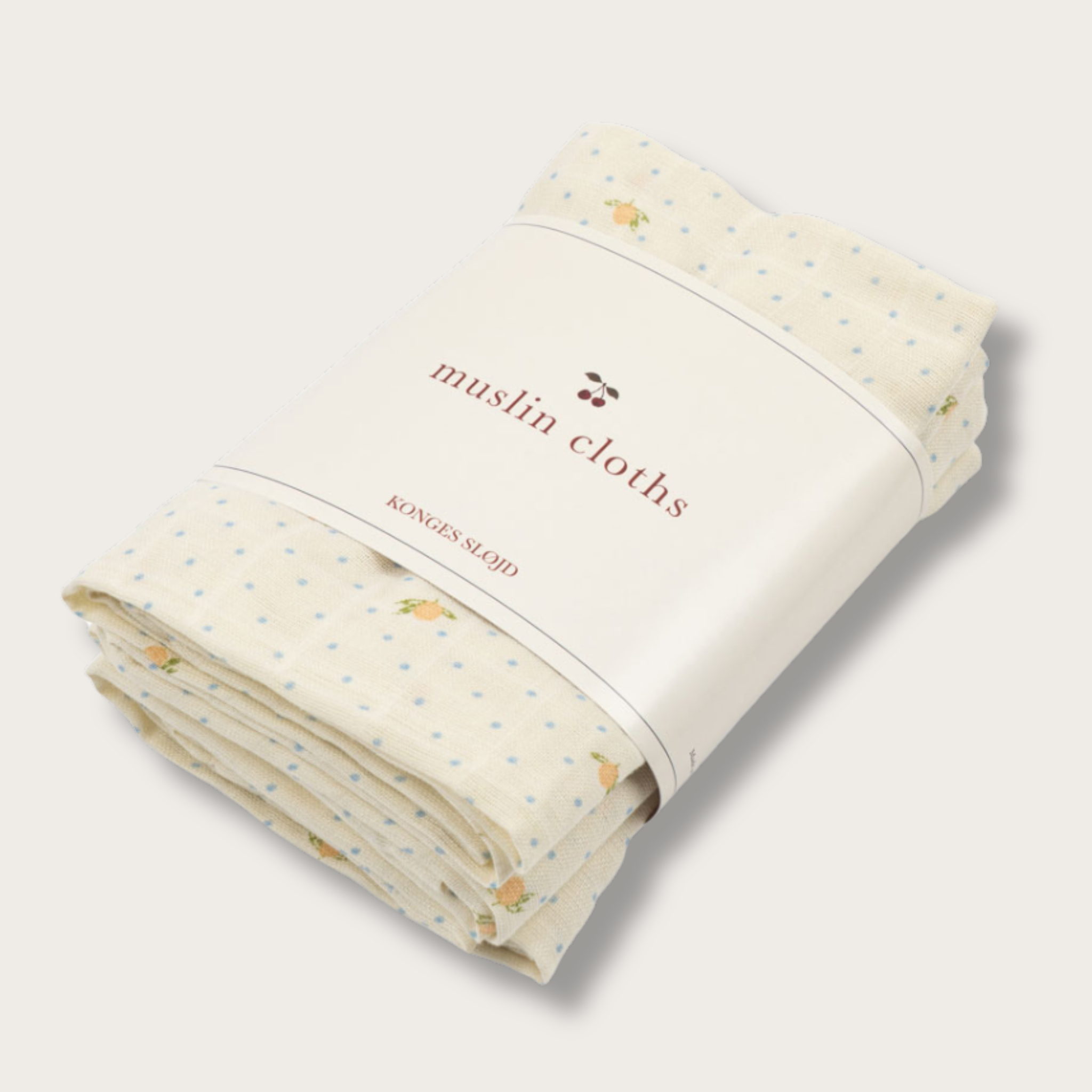 Lot de 3 langes en mousseline bio GOTS - Lemon Dot