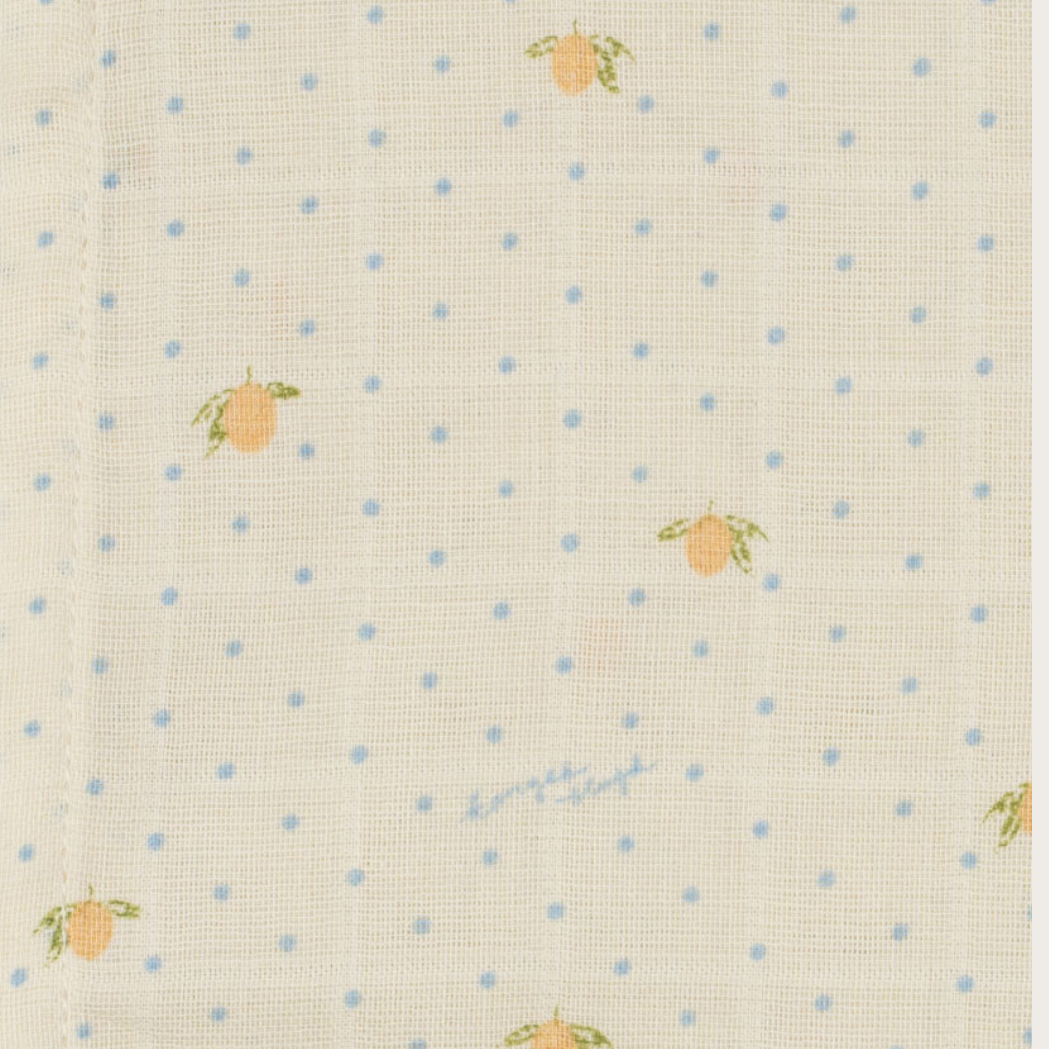 Lot de 3 langes en mousseline bio GOTS - Lemon Dot