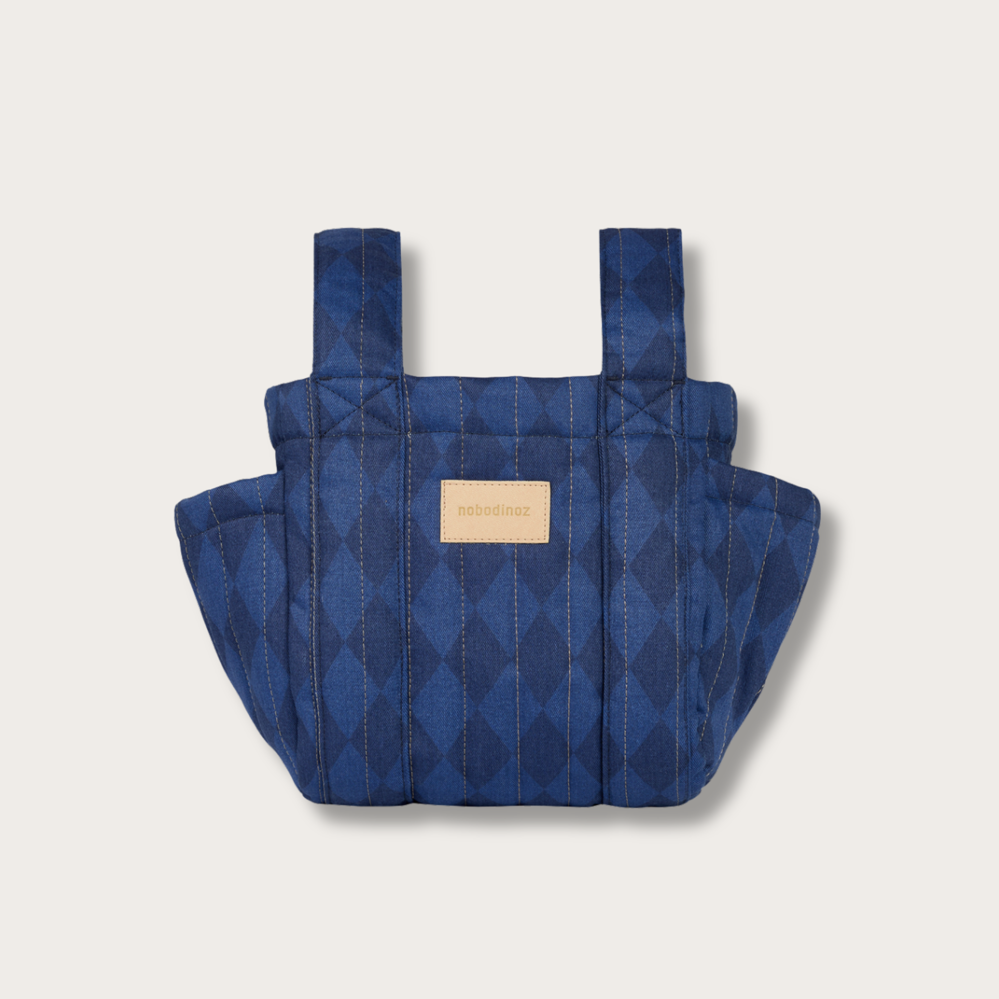 Organisateur de poussette Hyde Park - Denim Blue Diamonds - Nobodinoz