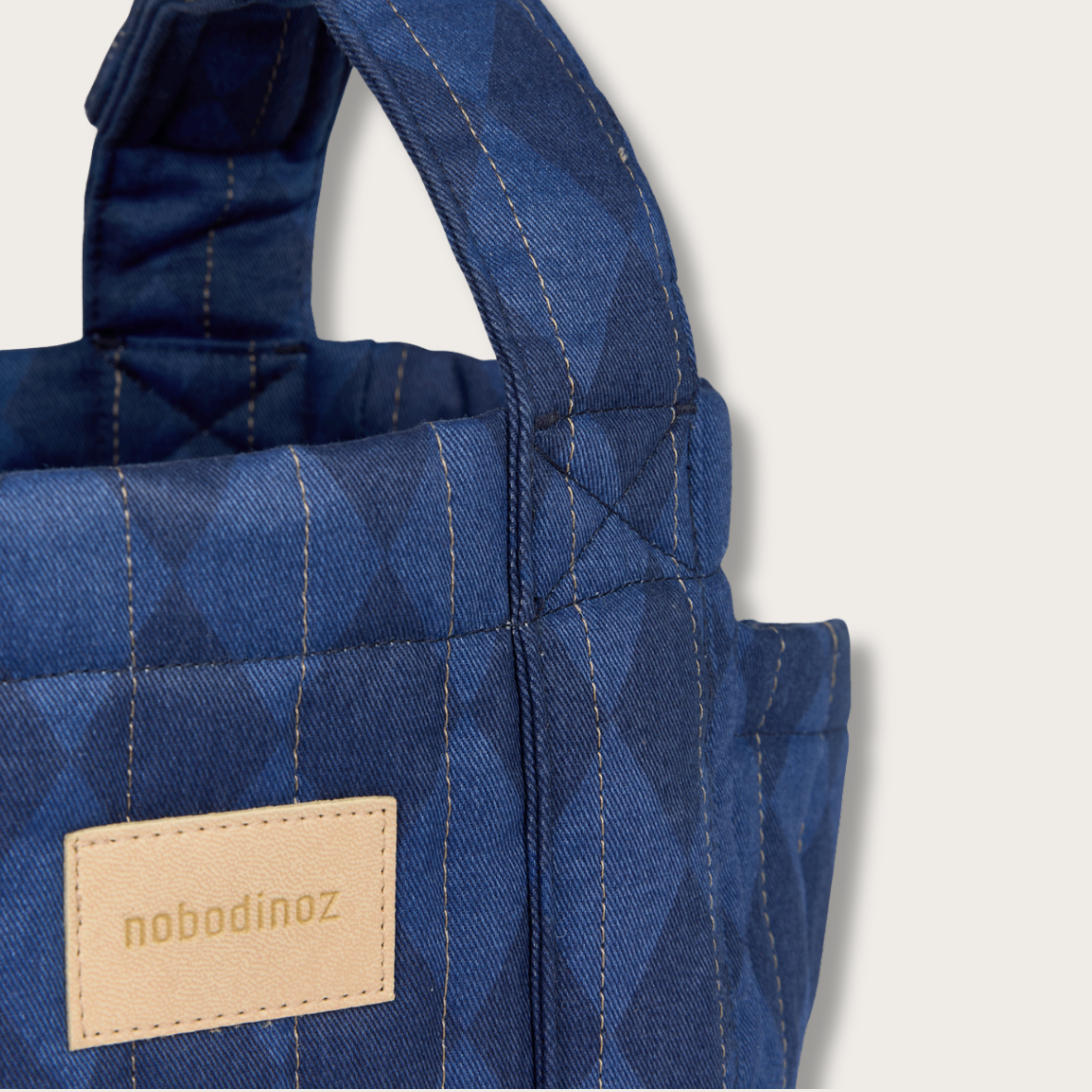 Organisateur de poussette Hyde Park - Denim Blue Diamonds - Nobodinoz