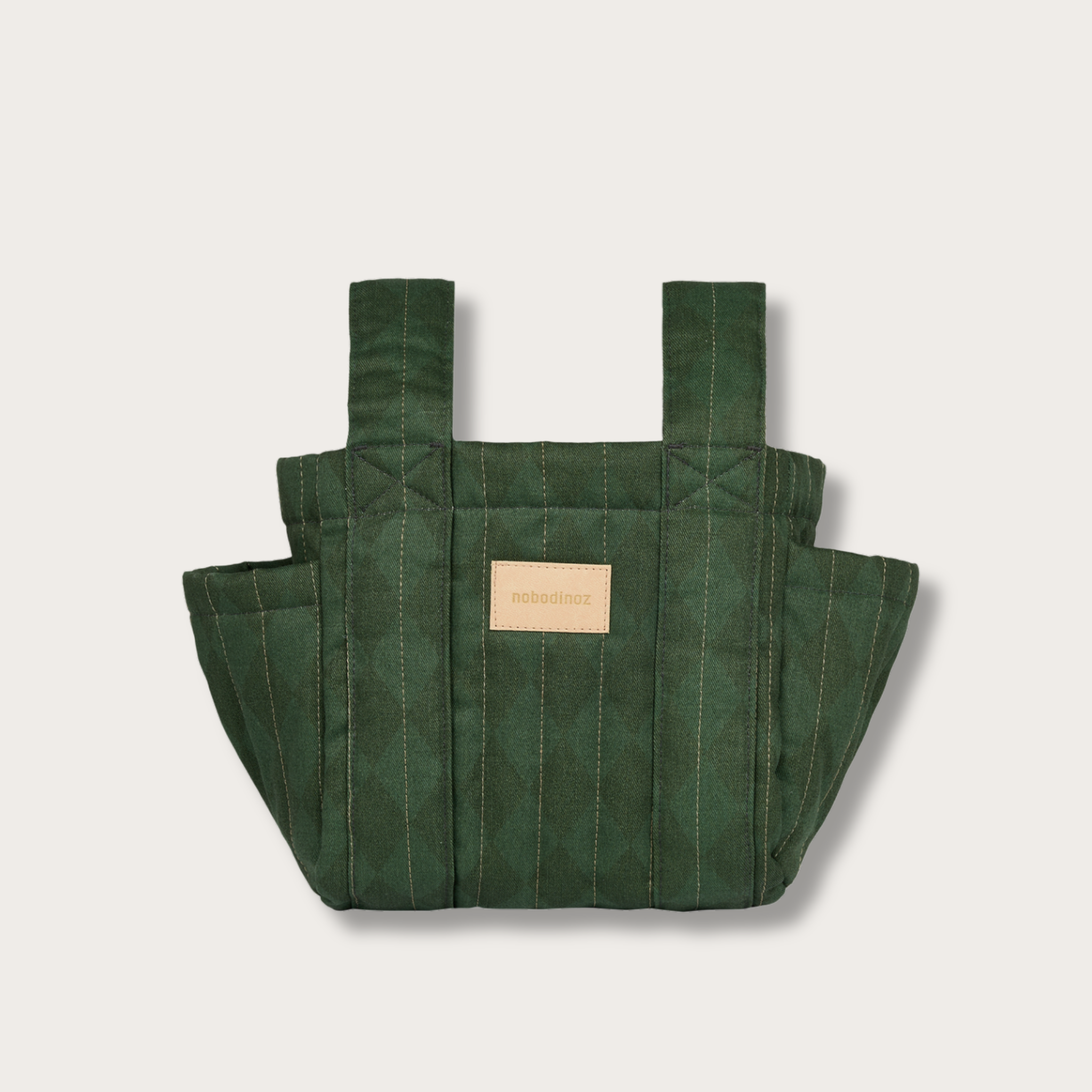 Organisateur de poussette Hyde Park - Forest Green Diamonds - Nobodinoz
