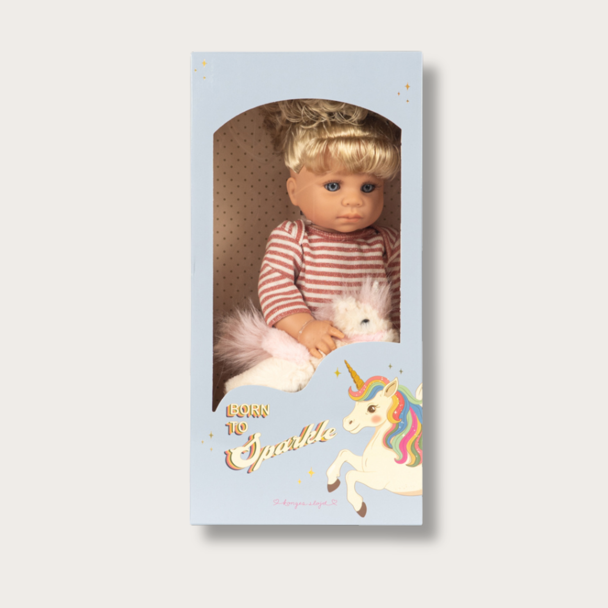 Poupée licorne Noemi Konges Sløjd - Rose Cream Stripe