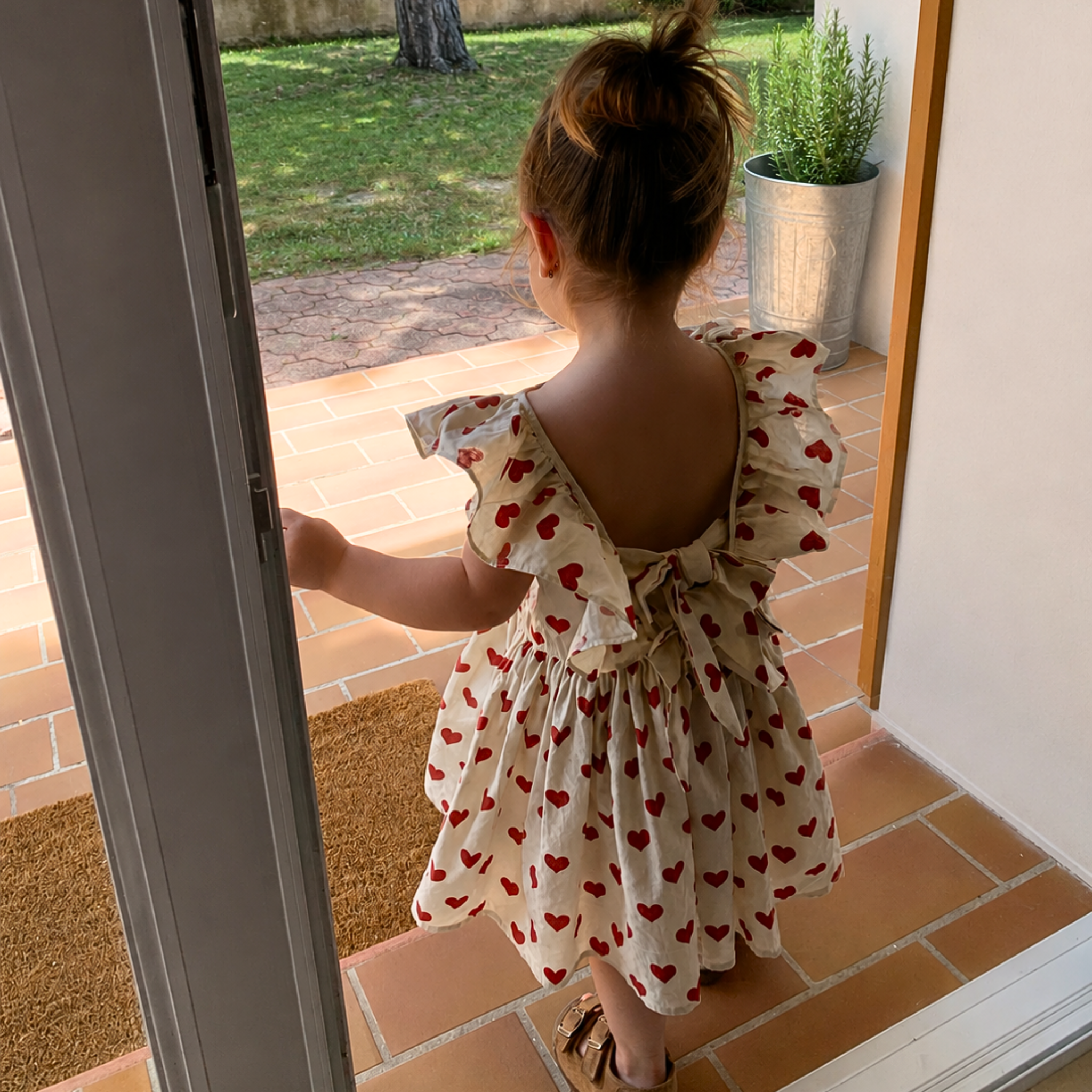 Robe Cianna Bow Coeurs Amour Rouge - Konges Sløjd
