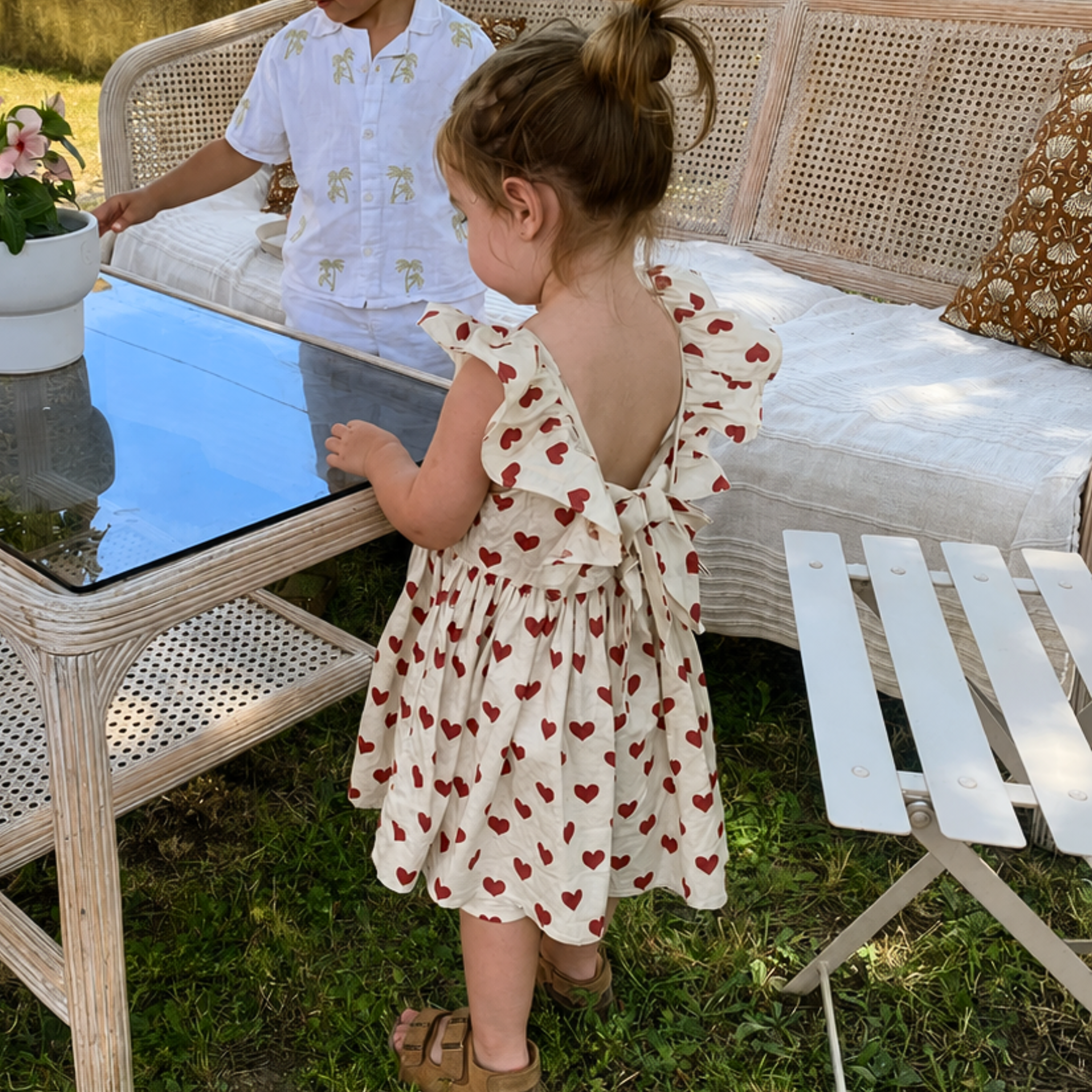 Robe Cianna Bow Coeurs Amour Rouge - Konges Sløjd