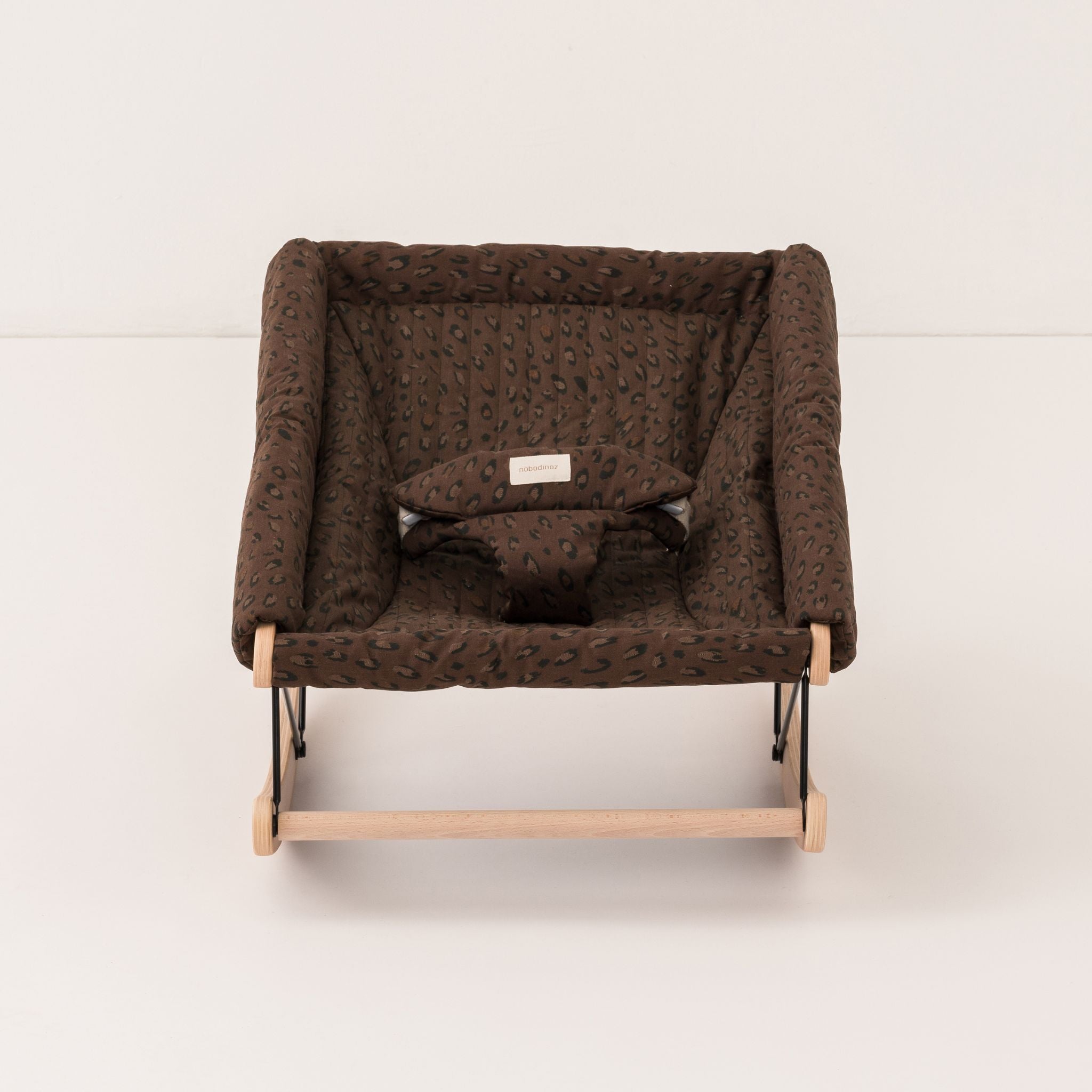 Transat bébé en bois et coton bio – Growing Green Leonie Brown