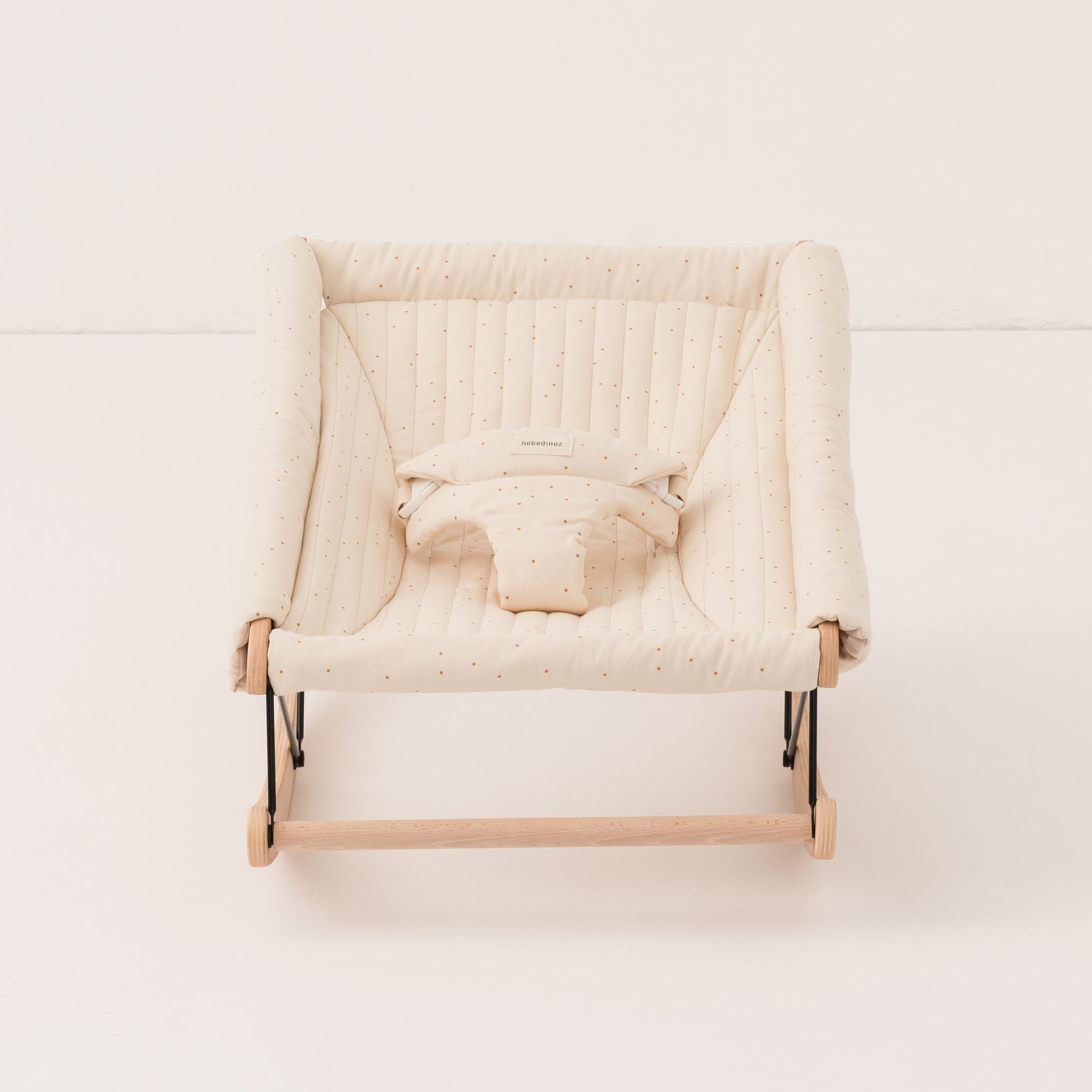 Transat bébé en bois et coton bio – Growing Green Natural Honey Sweet Dots