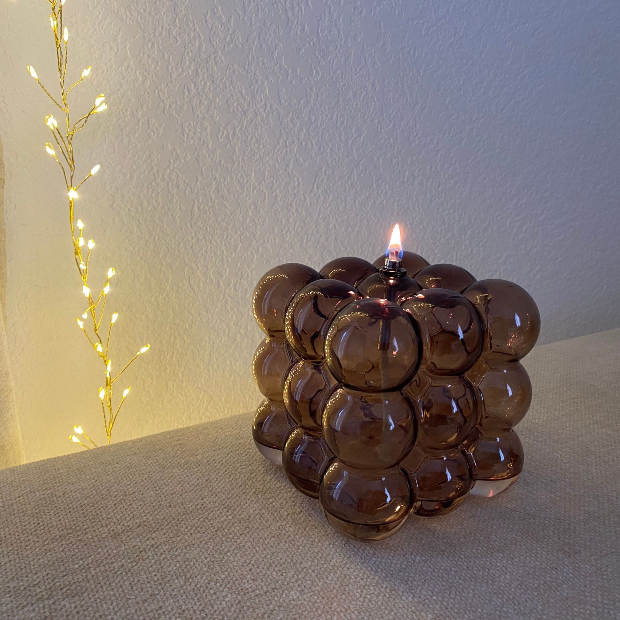 Bougie à l'huile bulles