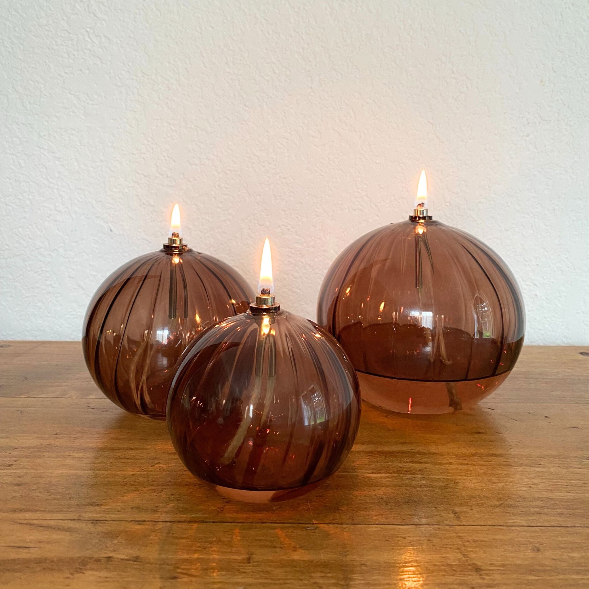 Bougie à huile striée