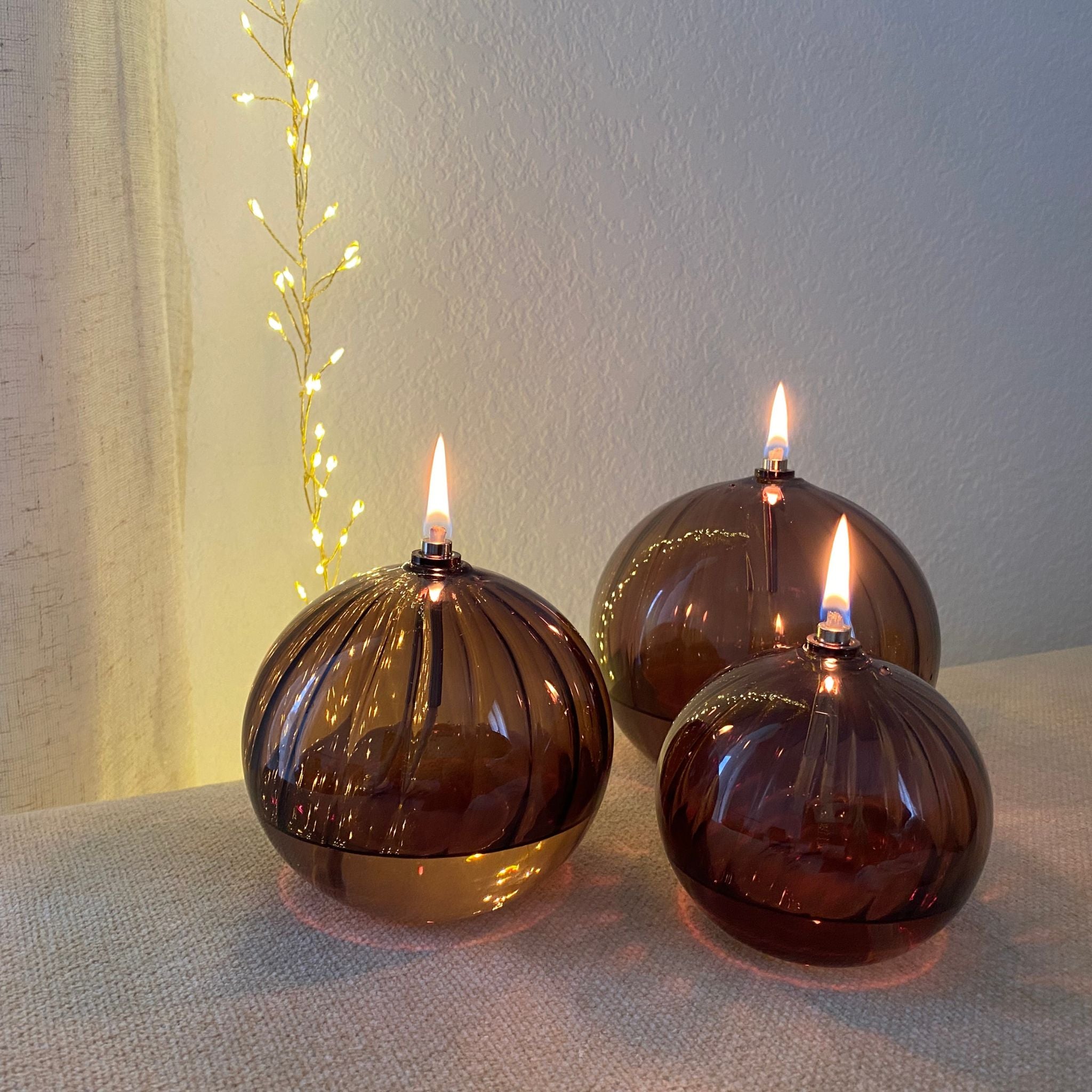 Bougie à huile striée