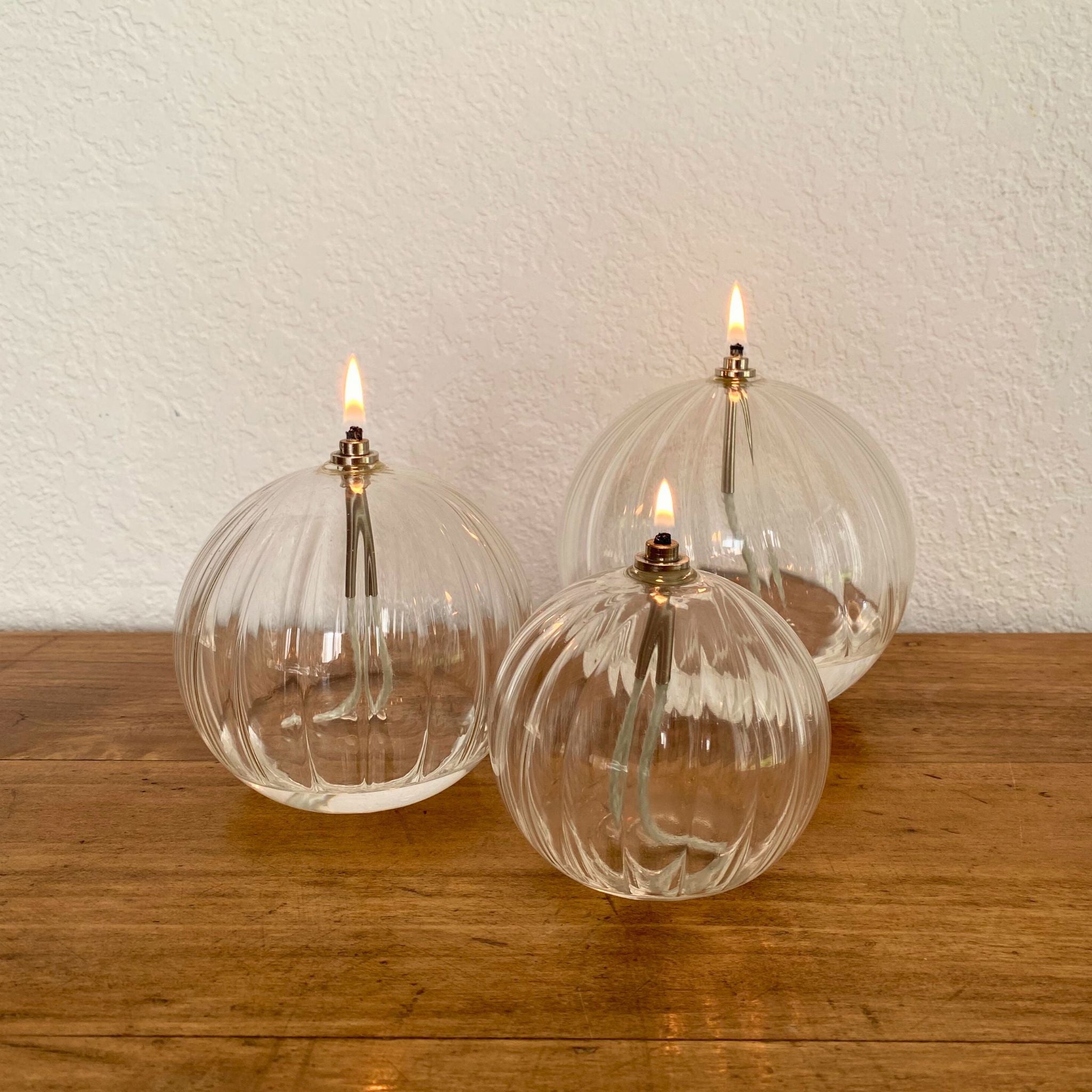 Bougie à huile striée