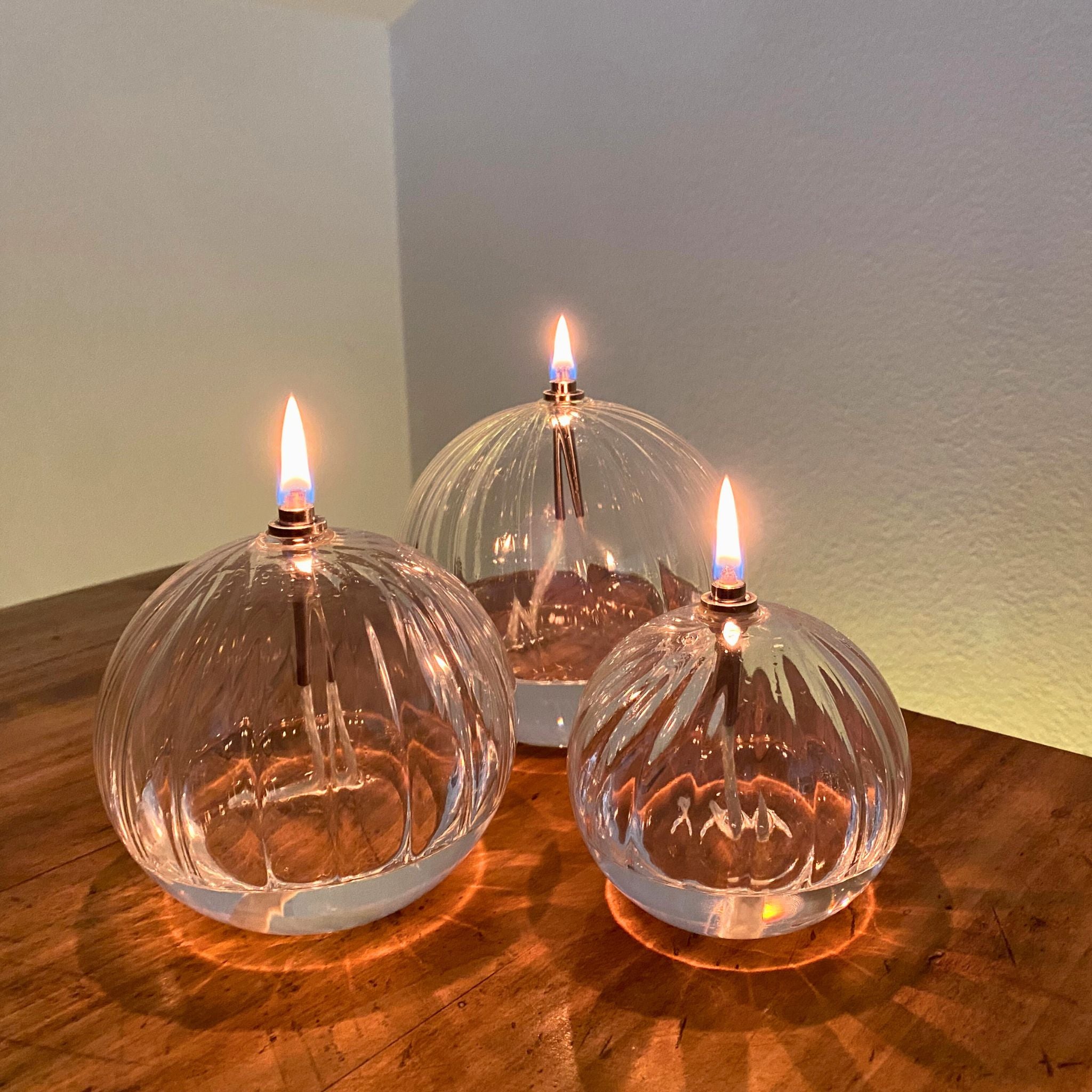 Bougie à huile striée