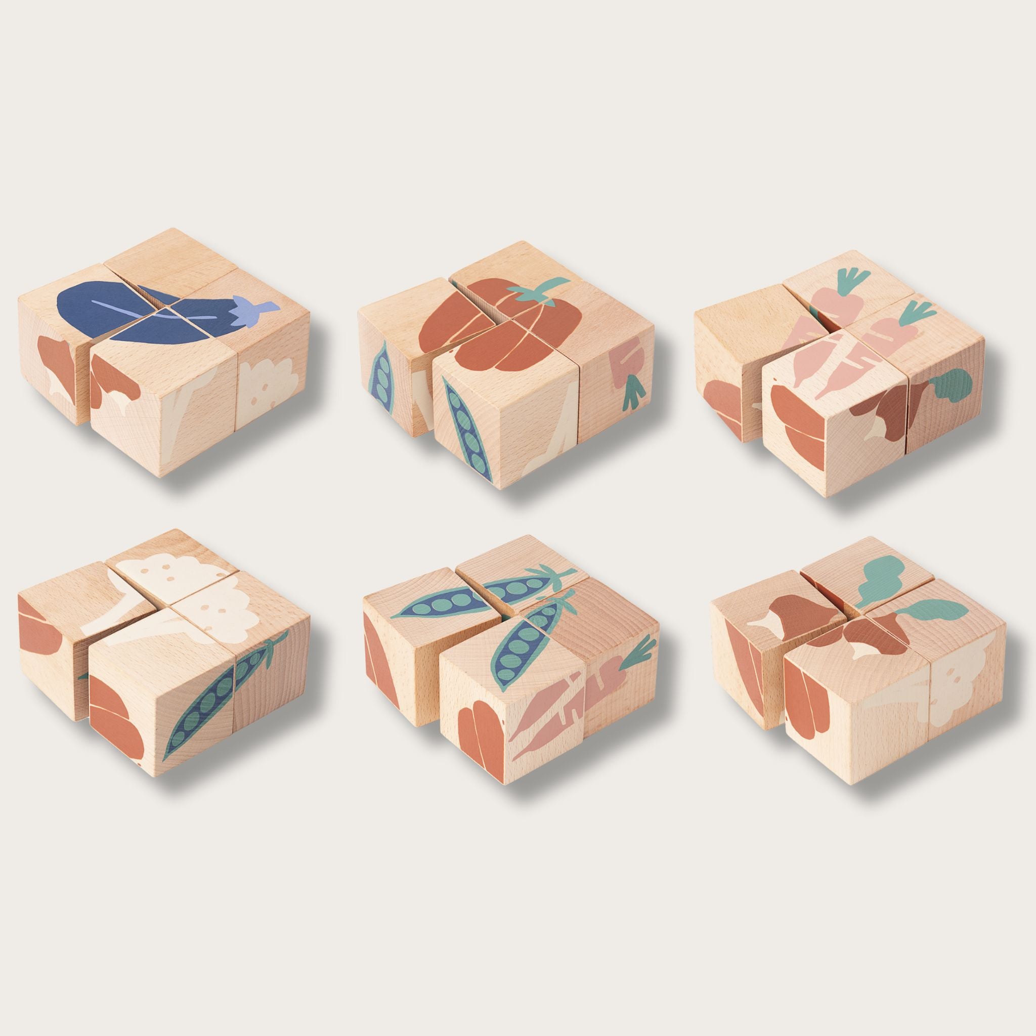 Cubes en bois Veggies