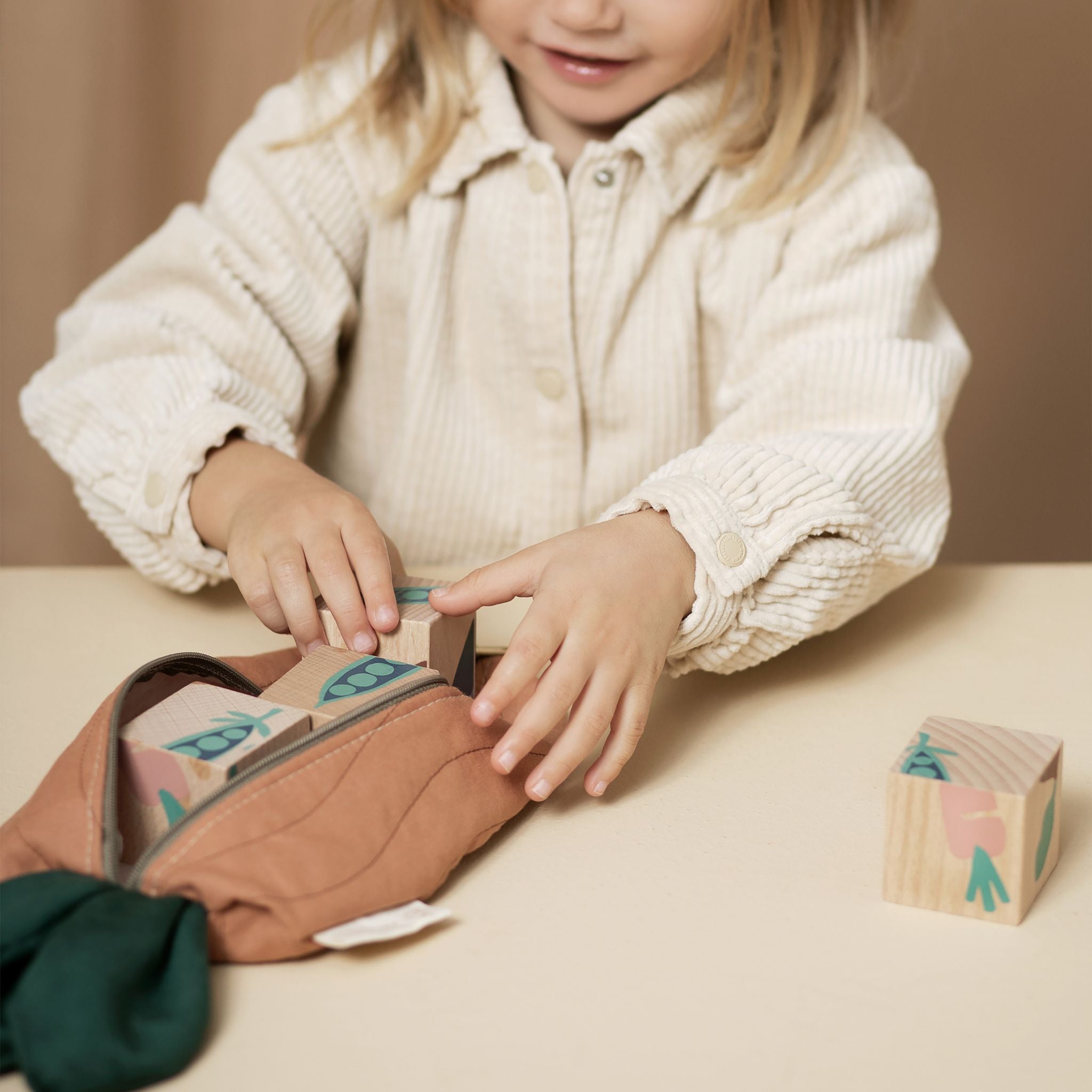 Cubes en bois Veggies