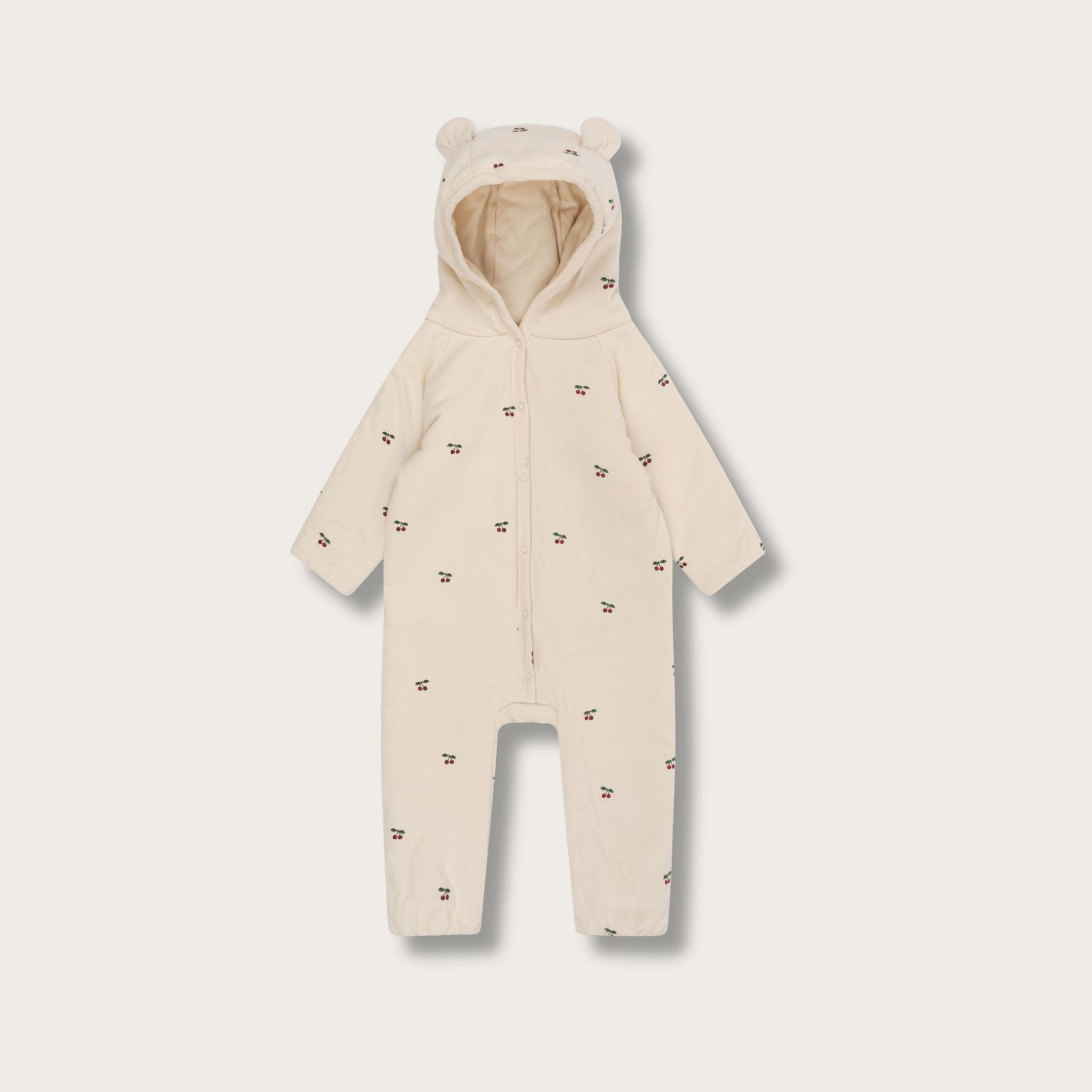 Grenouillère bébé en coton bio à capuche