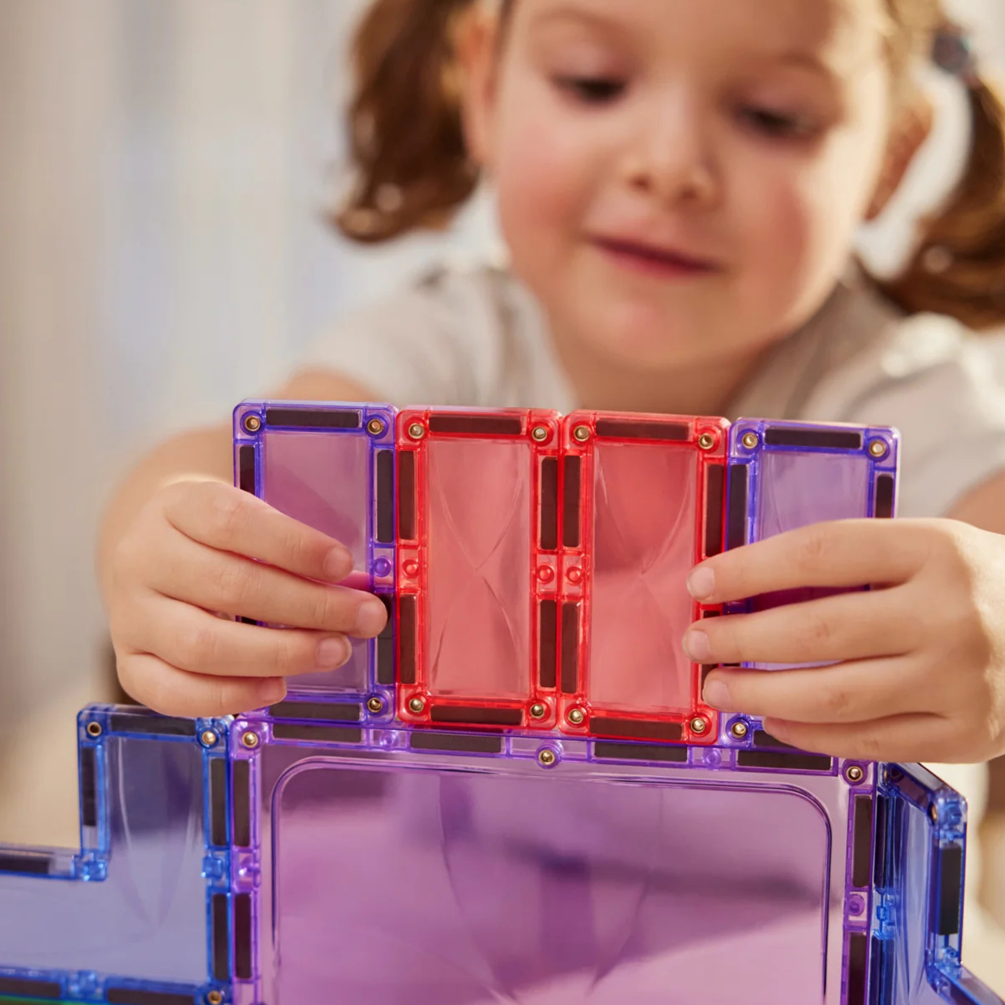Blocs de construction magnétique Cleverclixx | Petite Pack Pastel Colour 36 Pièces