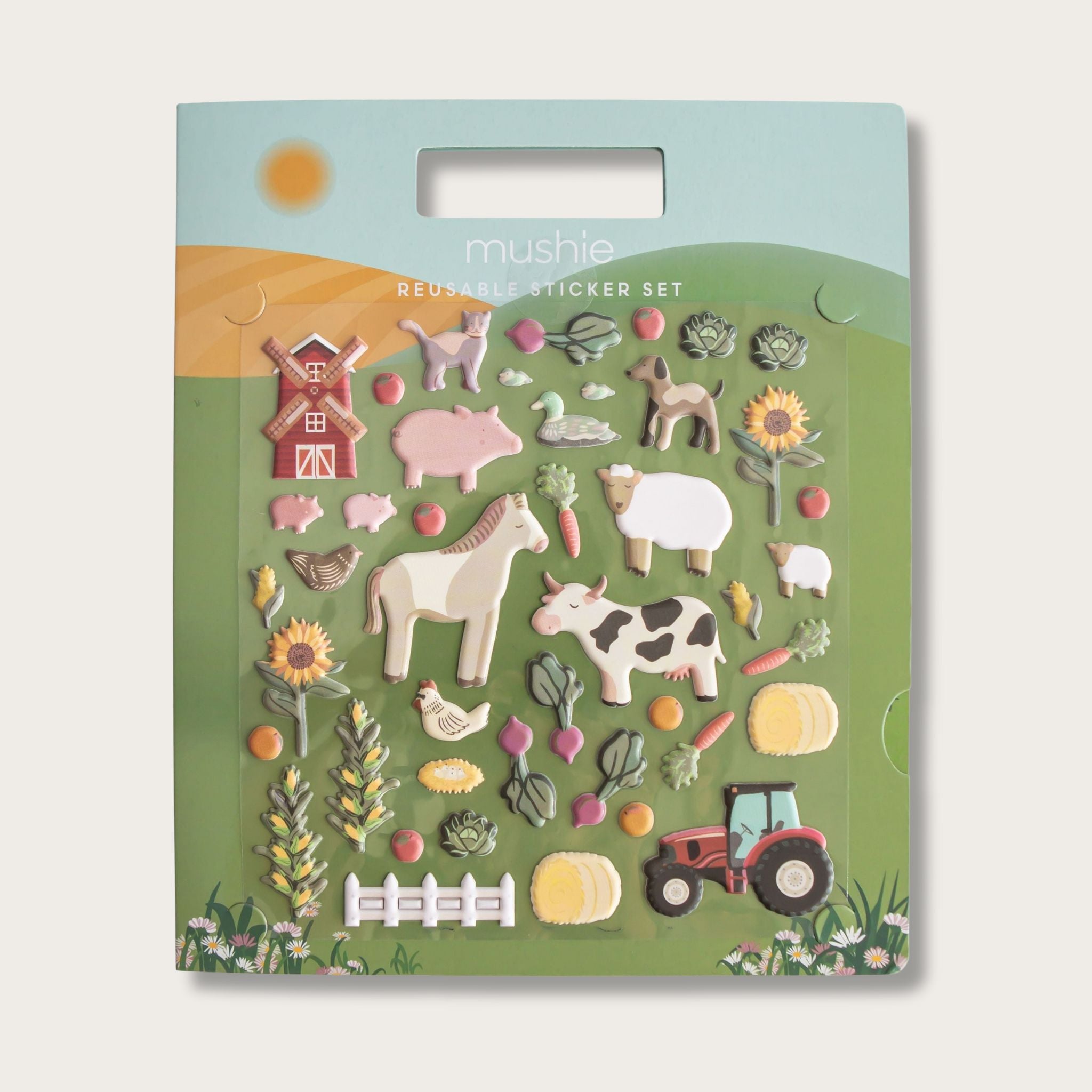 Livre d’autocollants réutilisables Mushie Ferme