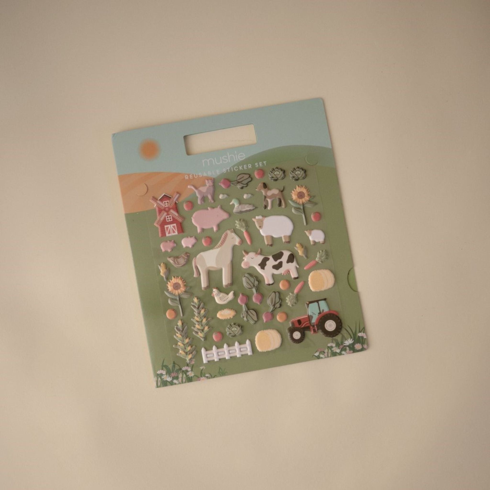 Livre d’autocollants réutilisables Mushie Ferme
