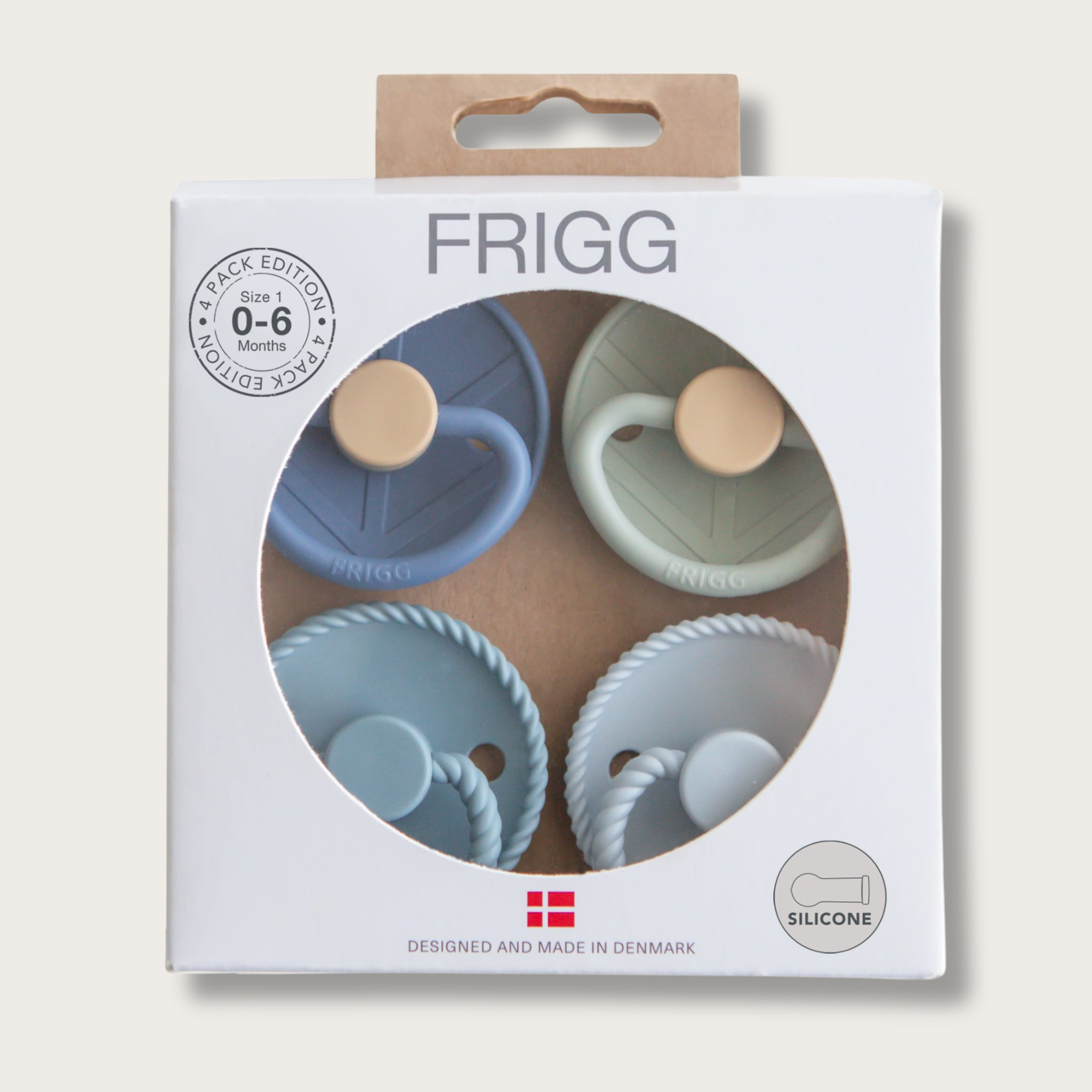 Sucette FRIGG Skyline Serenity 0-6 mois - Lot de 4