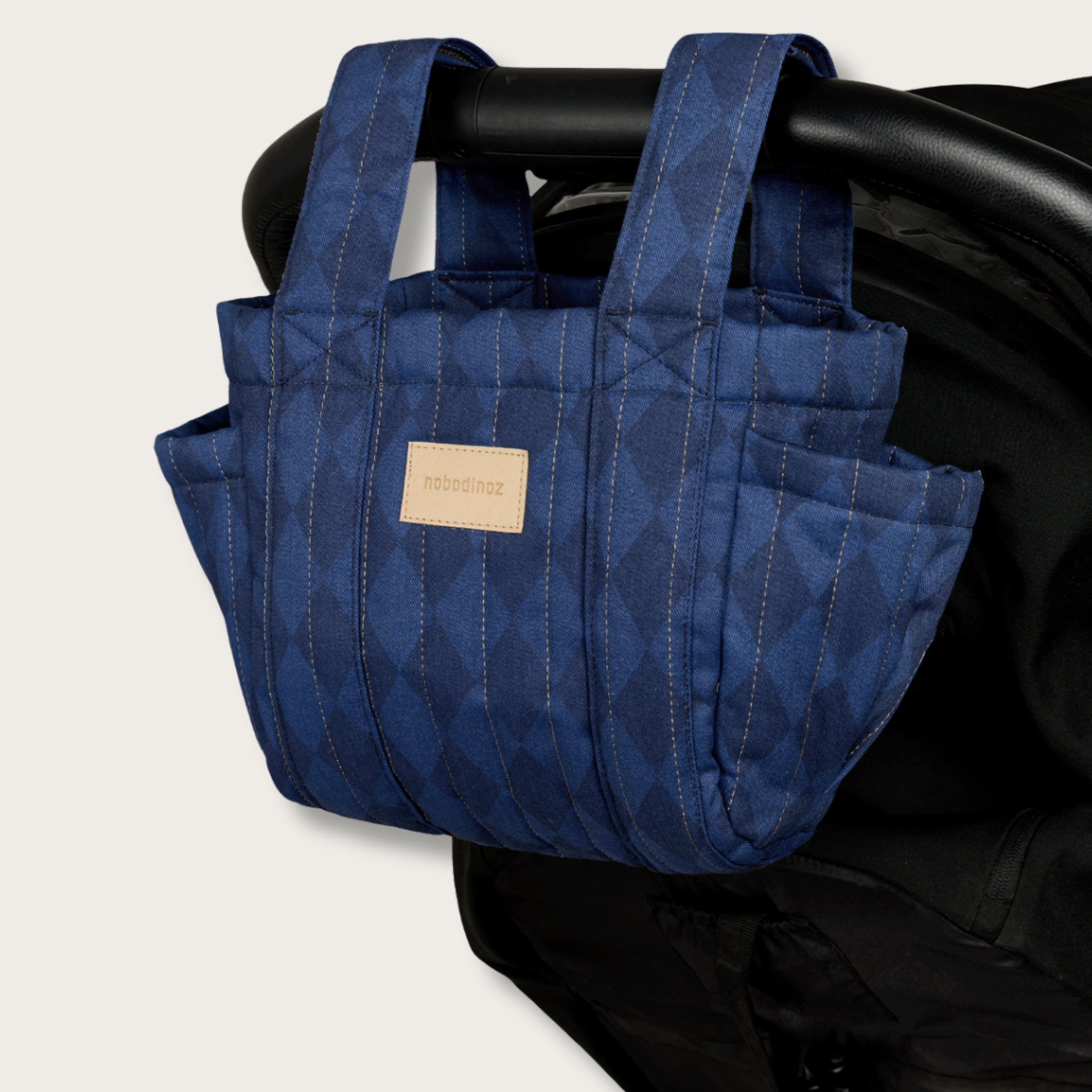 Organisateur de poussette Hyde Park - Denim Blue Diamonds